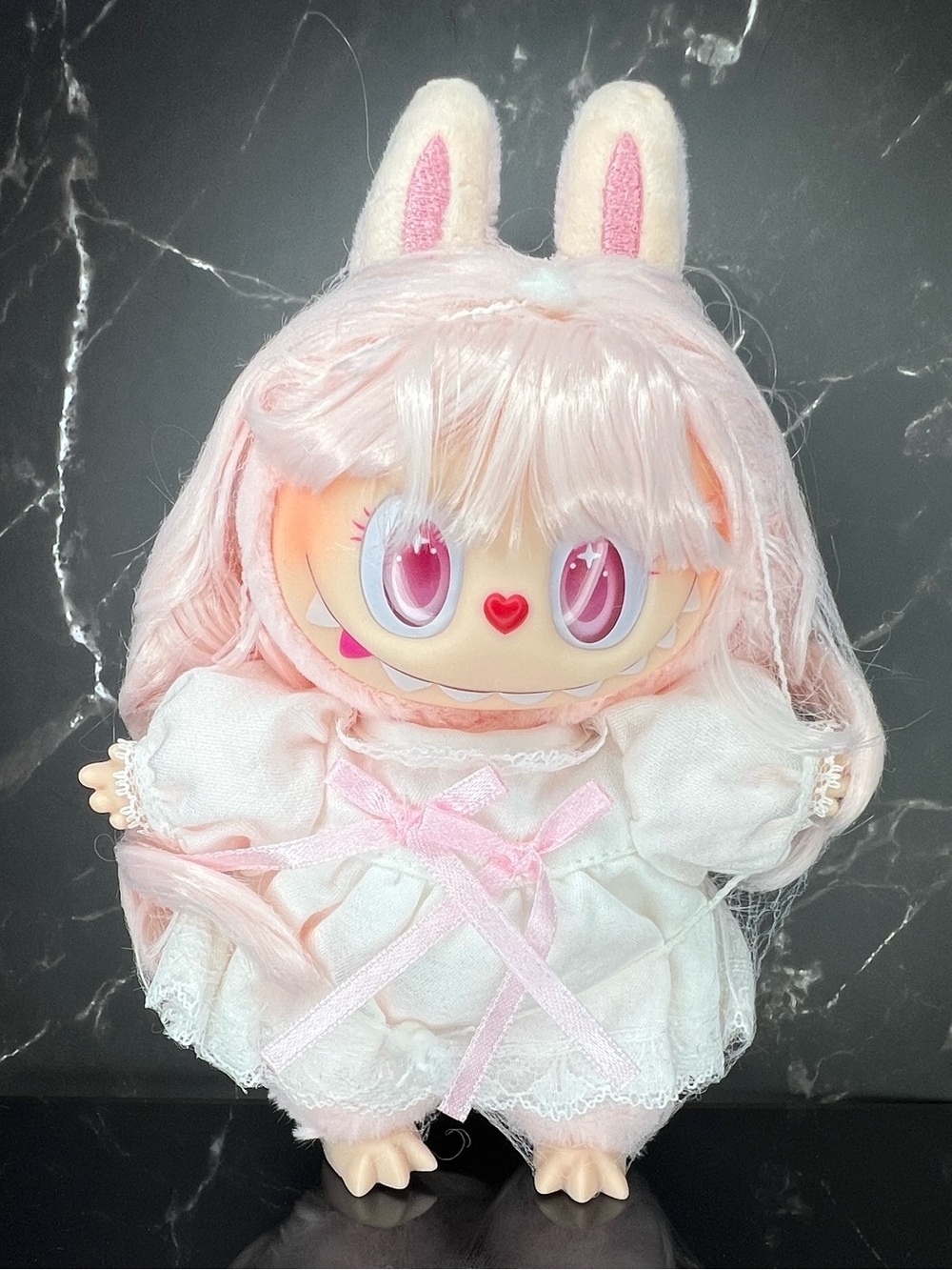 POP MART The Monsters Hair Salon Series Labubu Velvet Noon Plush Doll with Card
